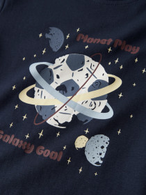 NAME IT T-shirt Victor Navy Blazer Football Space